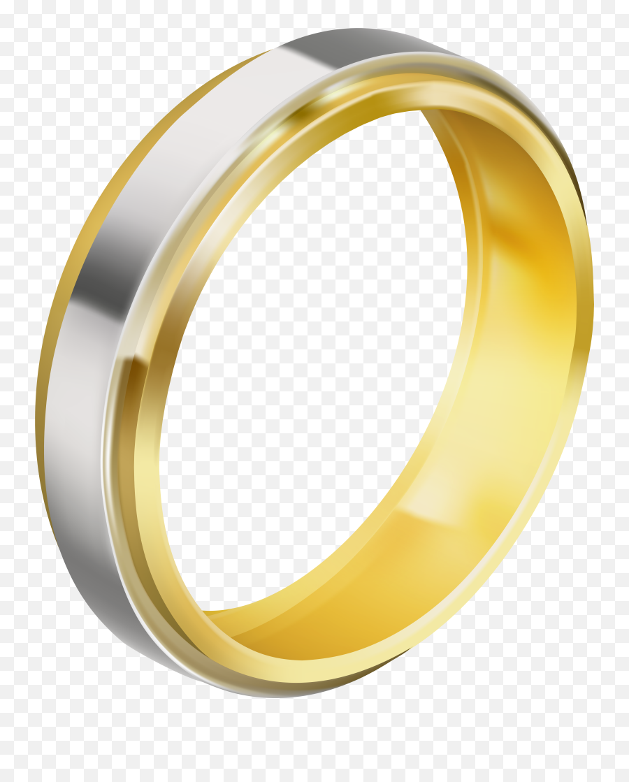 Silver And Gold Wedding Ring Png Clip Rings