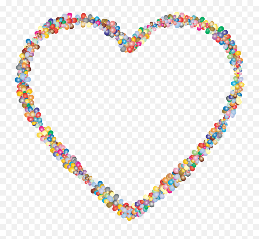 Png Clipart - Heart Balloons Png Colorful,Bead Icon