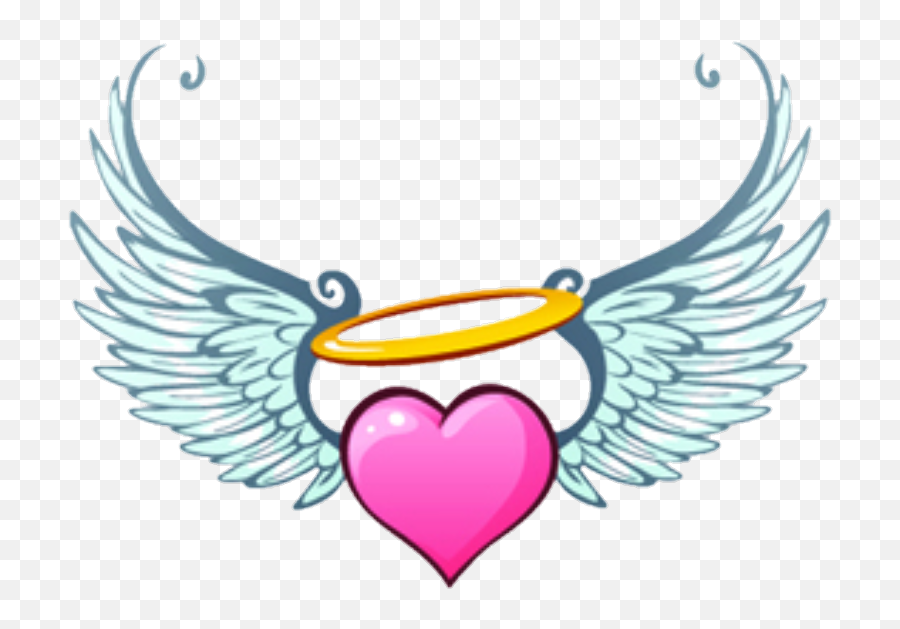 Heart With Wings Png - Angel Hearts Wings Heart Heart Angel Wings Heart Clip Art,Wings Png
