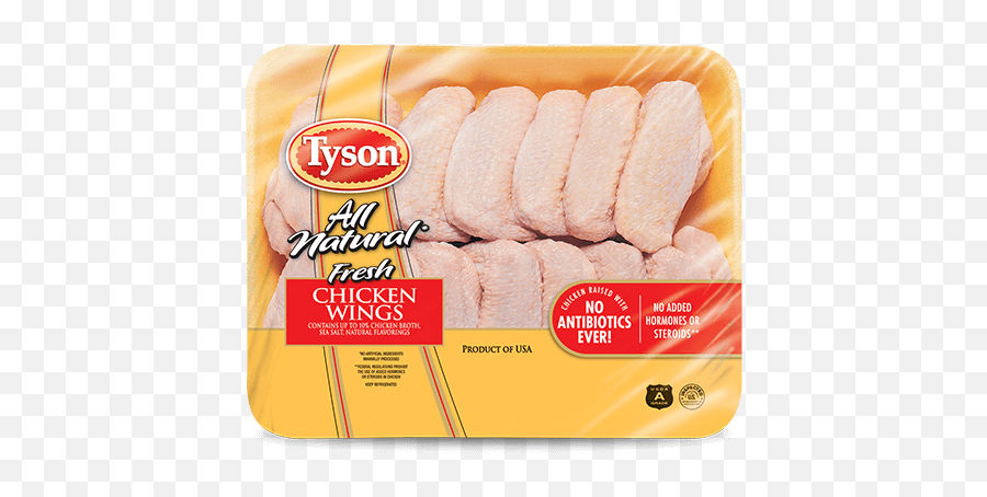 All Natural Fresh Chicken Wings Tyson Brand - Much Is 2 Pounds Of Chicken Png,Chicken Wing Icon