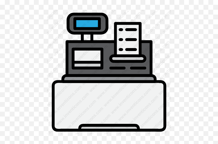 Download Cash Register Vector Icon Inventicons - Output Device Png,Register Icon