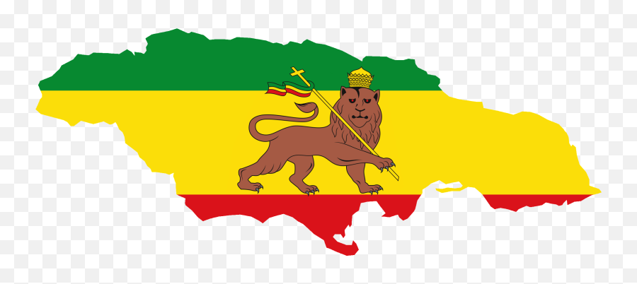 Flag Map Of Ethiopia Clipart - Flag Map Of Ethiopia Png,Jamaica Flag Png