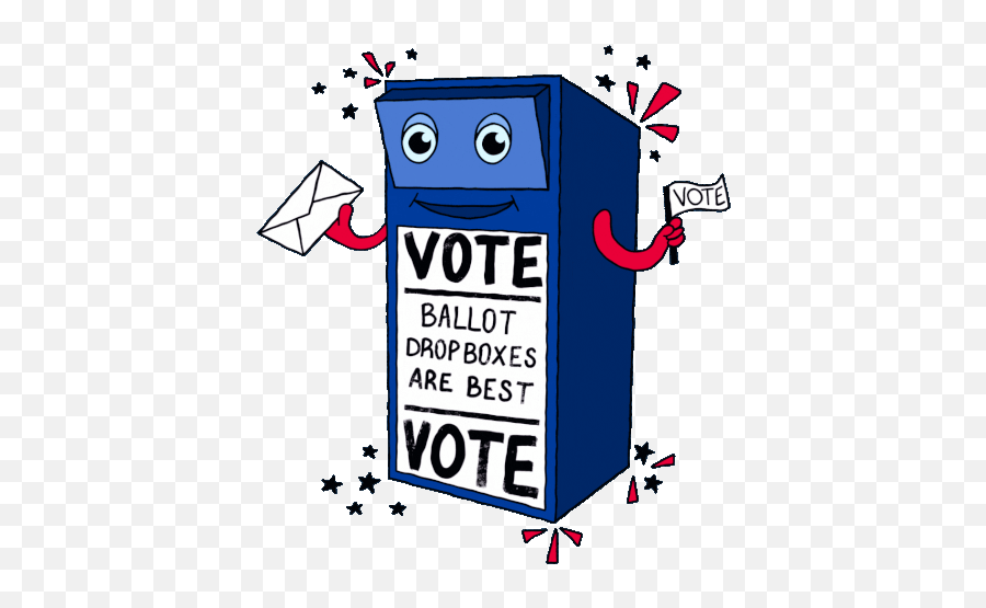 Ballot Drop Boxes Are The Best Vote Sticker - Ballot Drop Gif Voting Box Transparent Png,Drop Box Icon Mac
