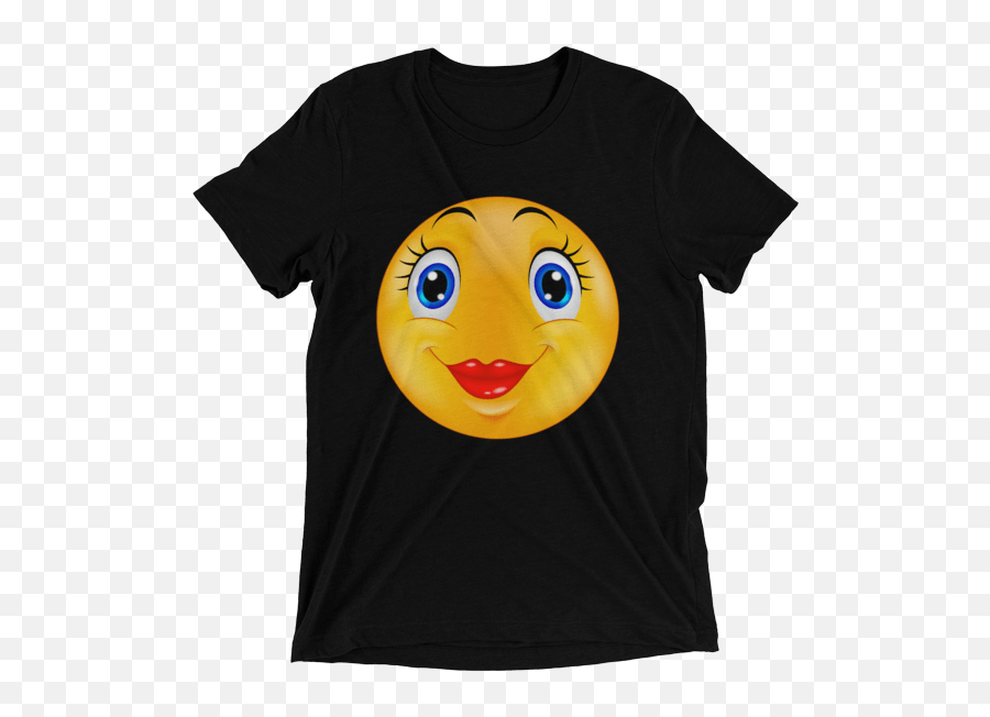 Cute Female Emoticon Shirts - Smiley Emoji Short Sleeve Womenu2019s Tshirt No Wake Zone Shirts Png,Smiley Emoji Png