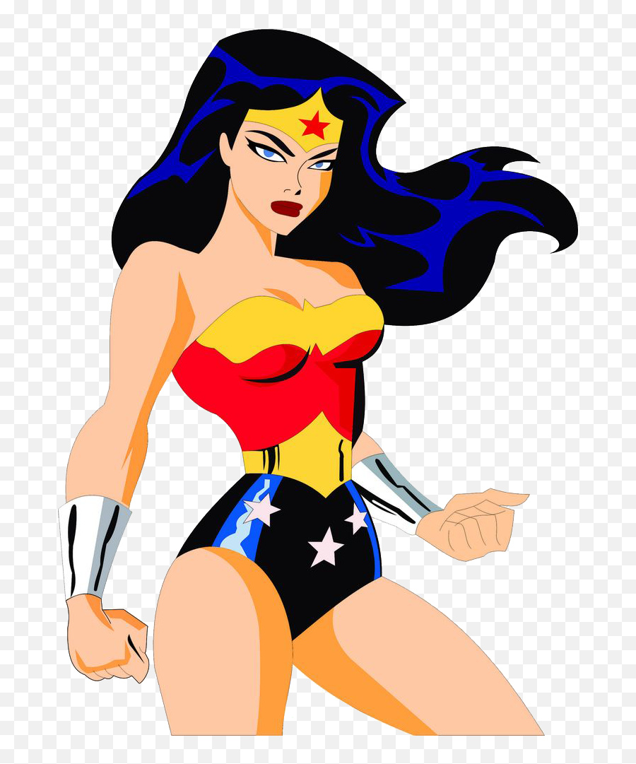 African American Supergirl Wonder Woman Clipart Png Picture - Wonder Woman Cartoon Png,Woman Clipart Png