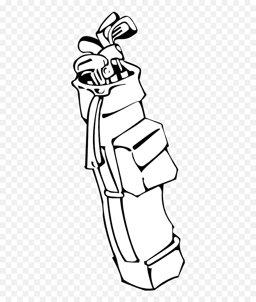 Golf Club Bag Clipart 2 - Clipartix Golf Bag Black And White Clipart Png,Golf Clubs Png