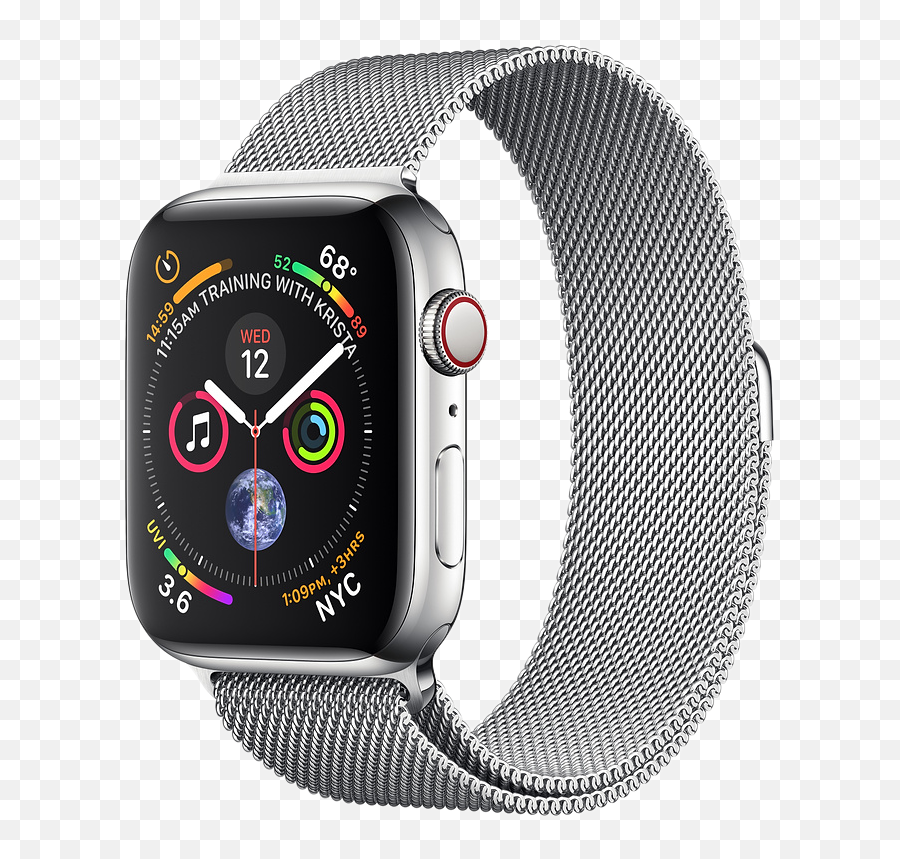 Apple Watch Series 4 Gps Cellular 44mm Stainless Steel - Apple Watch 4 Png,Watchever Icon