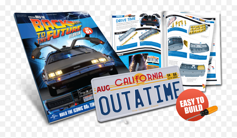 Build The Back To Future Delorean - Binder Back To The Future Png,Delorean Png