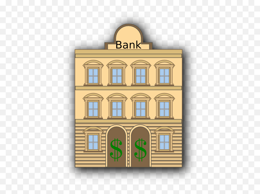 Bank With Dollar Sign Clip Art - Vector Clip Bank Clipart Png,Dollar Sign Clipart Png