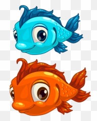 Seamless Pattern Background - Tropical Fish Clipart Cartoon png