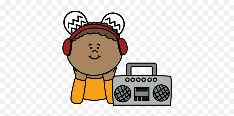 Headphones Clipart Listening Centre - Boy Listening To Radio Listen To Music Clipart Png,Headphones Clipart Png
