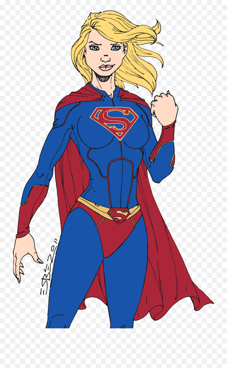 Supergirl Drawing Free Download - Super Girl Cartoon Png,Super Girl Png -  free transparent png images 