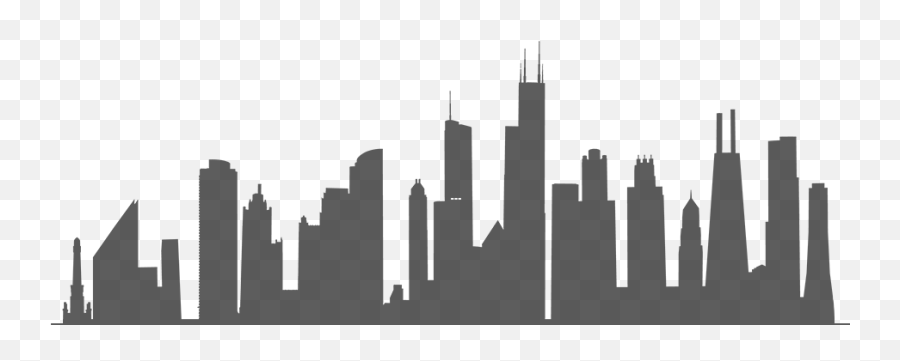 Building Transparent Images - Chicago Silhouette Png,Build Png