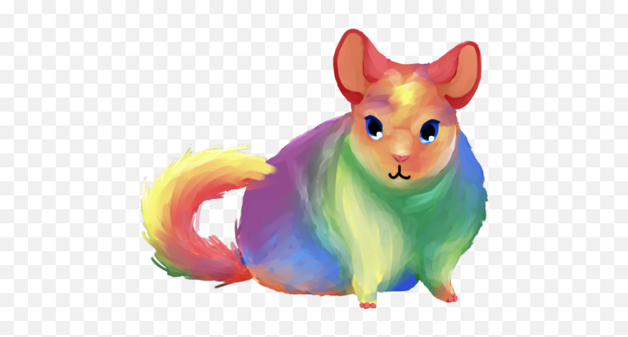 Download Hd Pastel Gay Pride Chinchilla - Domestic Rabbit Png,Chinchilla Png
