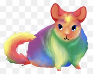 Download Hd Pastel Gay Pride Chinchilla - Domestic Rabbit Png,Chinchilla Png