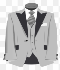 Clipart Coat Grey Suit Transparent - Grey Suit Png