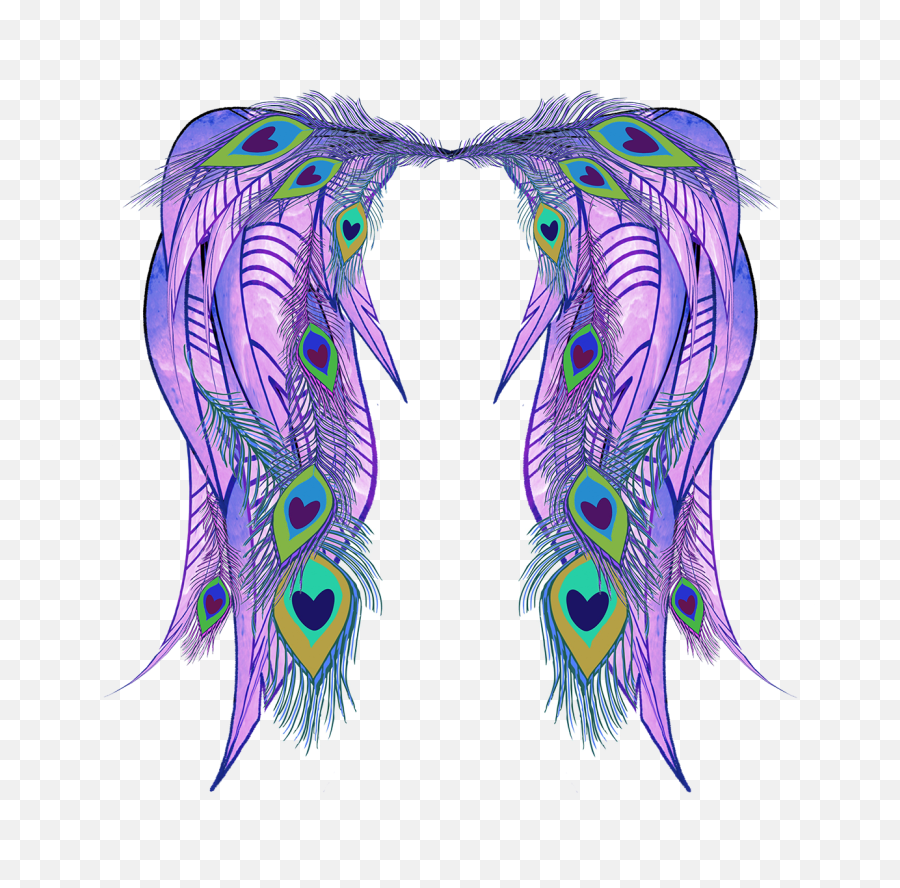 Peacock Feather Designs Png - Peacock Feather Angel Wings,Peacock Png