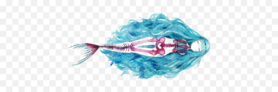 Mermaid Tumblr Png 2 Image - Blue Haired Anime Mermaid,Mermaid Transparent Background