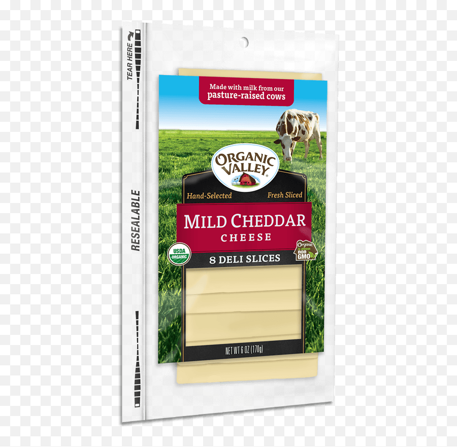 Mild Cheddar Slices 6 Oz Buy Organic Valley Near You - Organic Valley Baby Swiss Cheese Png,Cheese Slice Png