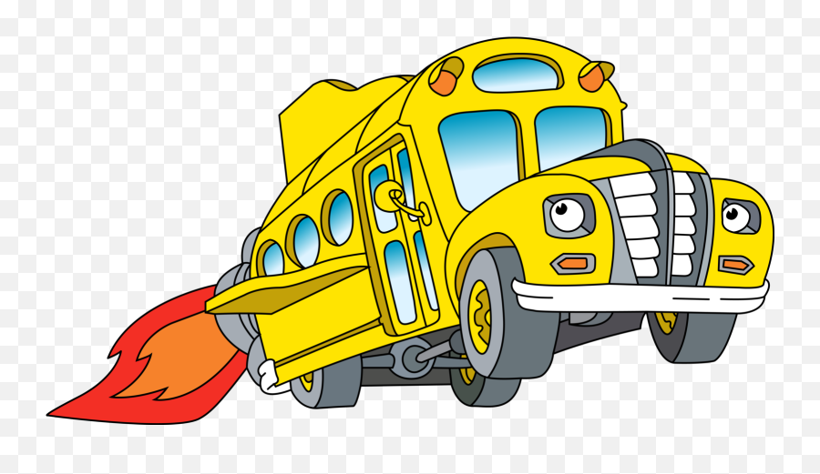 The Magic School Bus Clipart - Cartoon Magic School Bus Png,School Bus Clipart Png