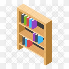 Bookshelf Icon Of Isometric Style - Plywood Png,Bookshelf Png