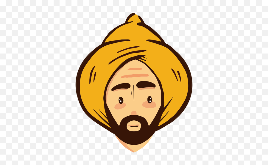 Arab Man Head Turban - Clip Art Png,Turban Transparent