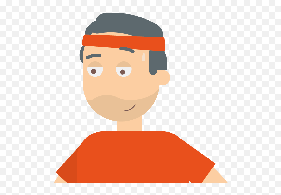 Person Wearing Sweat Band Clipart - Clip Art Png,Sweatband Png