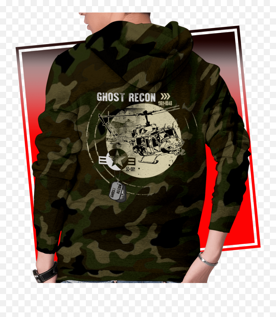 Camouflage Ghost Recon Hoodie - Design U0026 Heat Army Png,Ghost Recon Logo