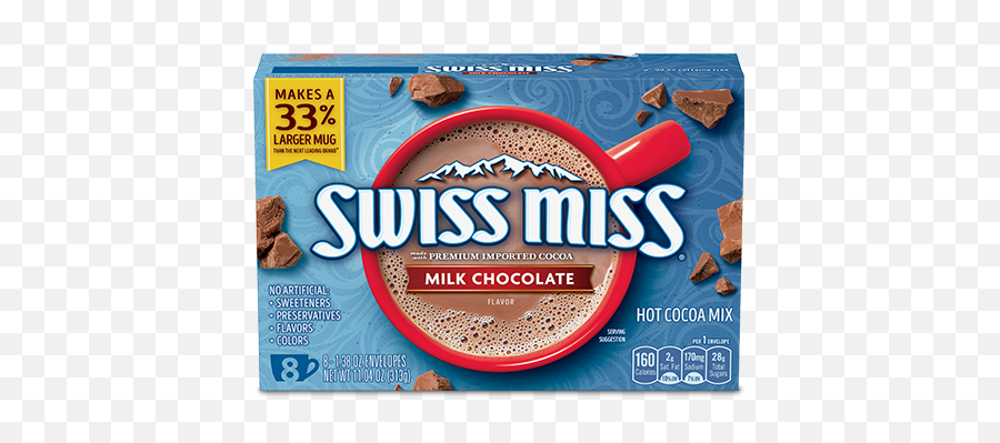 Swiss Miss Milk Chocolate Hot Cocoa - Swiss Miss Marshmallow Hot Cocoa Mix Png,Hot Cocoa Png