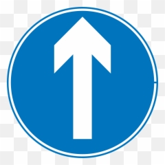 Right Turn Traffic Sign Transparent Png - Go Straight Ahead Cartoon,Straight Road Png