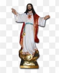 Download Sacred Heart Of Jesus - Jesus Christ Statue Png,Sacred Heart Png