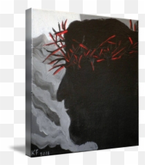 Crown Of Thorns By Kate Farrant - Jesus Profile Of Silhouette png