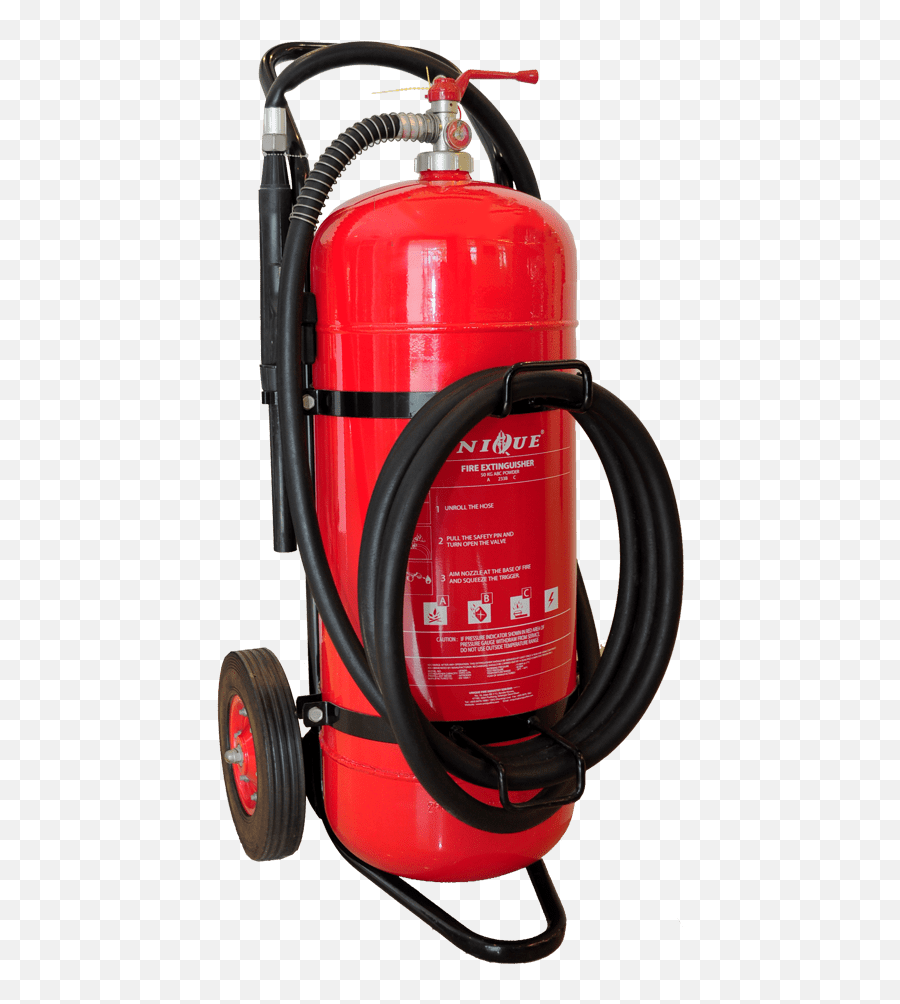 50kg - Trolleytypedrypowderfireextinguisher Unique Trolley Type Dry Powder Fire Extinguisher Png,Fire Extinguisher Png