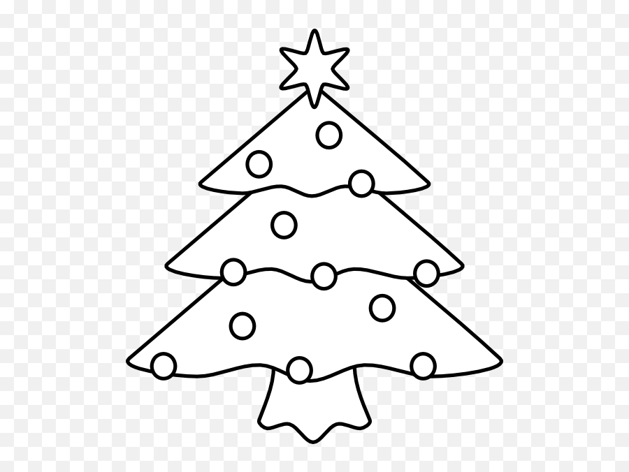 Christmas Tree Clip Art - Vector Clip Art Christmas Tree Png,Christmas Tree Outline Png
