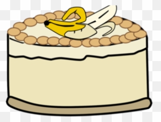 Banana Pudding Clipart Ripe - Banana Cake Cartoon Png Banana Cake Cartoon,Pudding Png