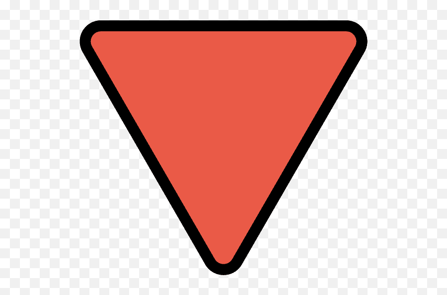 Red Triangle Pointed Down Emoji Clipart Free Download - Meaning Of Red Triangle Png,Png Triangle