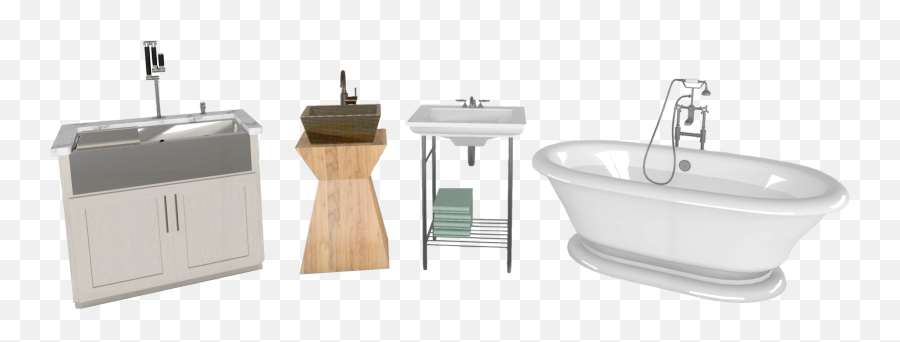 Download A Farmhouse Kitchen Sink Alongside Two Styles Of - Plumbing Tap Png,Kitchen Sink Png