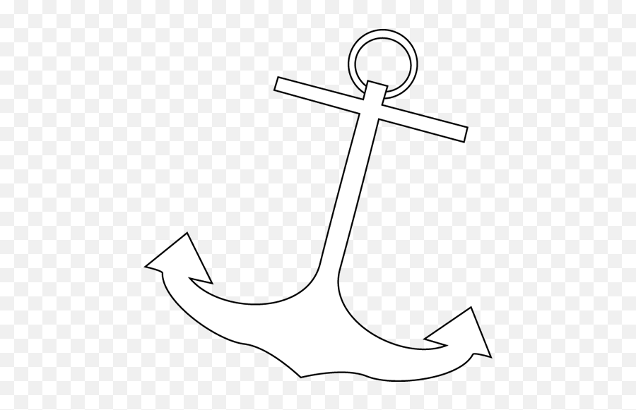 Free Anchor Black And White Download Clip Art - White Anchor Clipart Png,Cross Clipart Black And White Png