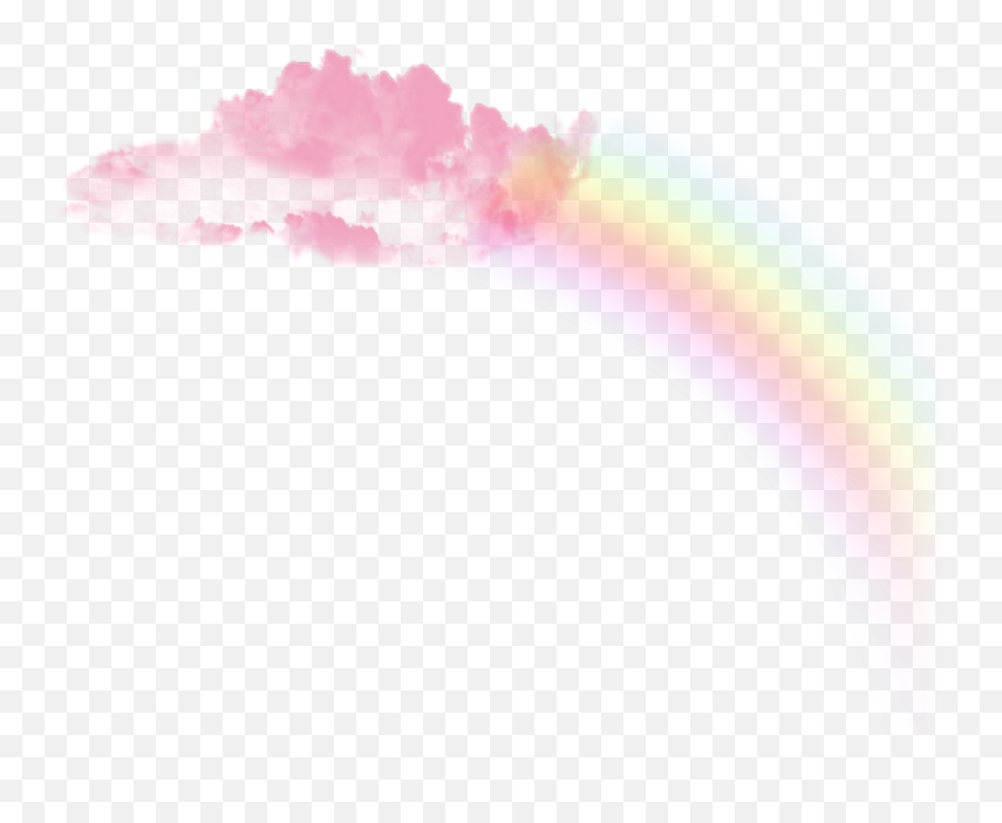 Pink Rainbow Sticker - Aesthetic Rainbow Cloud Png,Rainbow Cloud Png