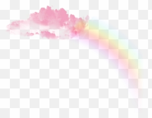 Pink Rainbow Sticker - Aesthetic Cloud Png