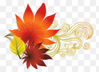 Christmas Garland Border Transparent - Fall Leaves Music Fall Leaves Music Notes Png,Png Music Notes