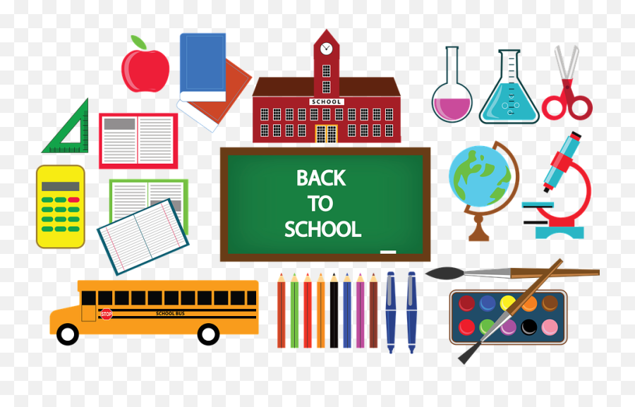 School Png Clipart All - Things We See In School,Backpack Clipart Png