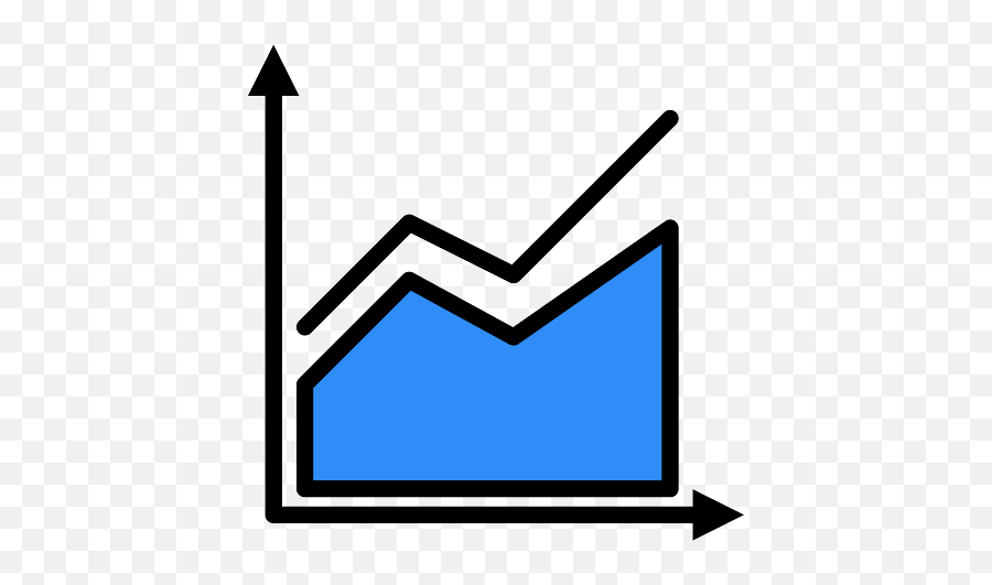 Area Chart With Line Business Analytics Statistics Vector - Vertical Png,Chart Icon Png