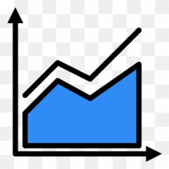 Area Chart With Line Business Analytics Statistics Vector - Vertical Png,Chart Icon Png