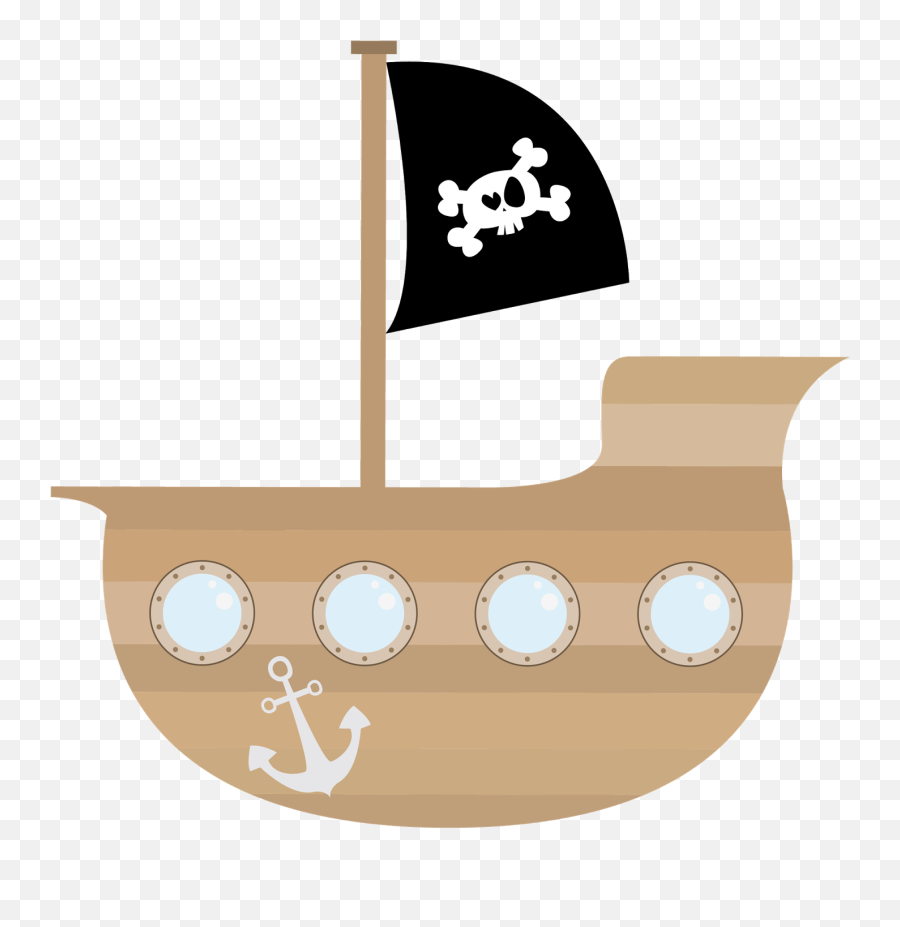 Simple Pirate Ship Clipart Png