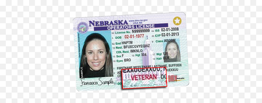 Veterans Designation - Nebraska Veterans License Png,Dmv Icon