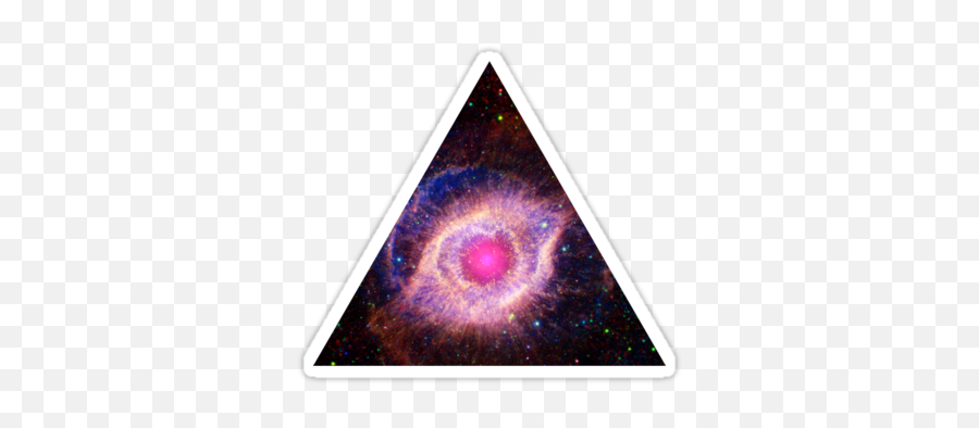 Helix Nebula Triangle Fresh Universeu0027 Sticker By - Cats Eye Nebula Hd Png,Nebula Png