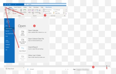 Where Is The Tab - File In Office 365 Outlook png