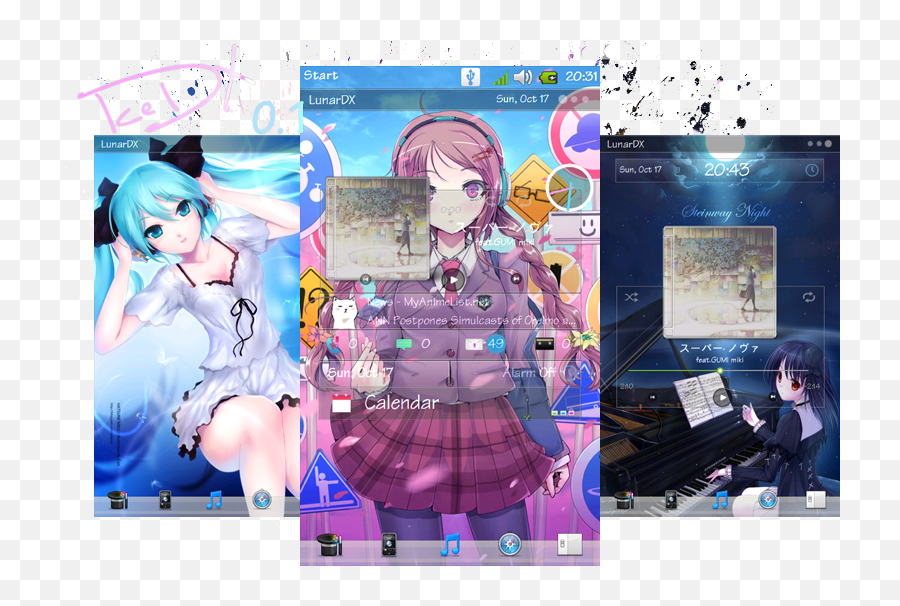 Anime Theme Lunieu0027s Lunarxskyy Icedx For Wm - Android Anime Themes Png,Myanimelist Icon