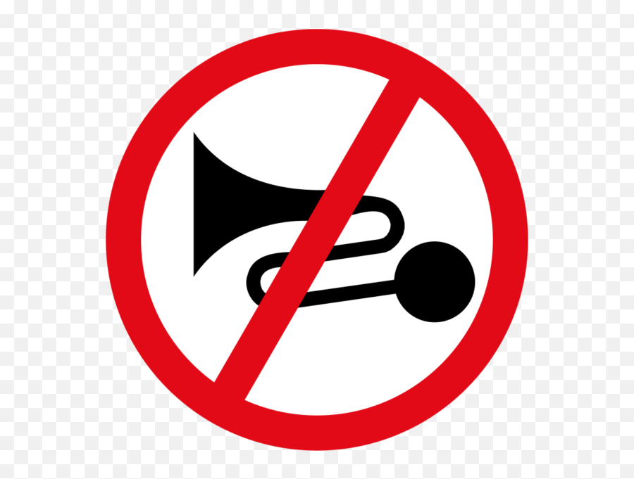 Download Hd Excessive Noise Prohibited - No Hooting Road Sign Png,Prohibited Sign Png